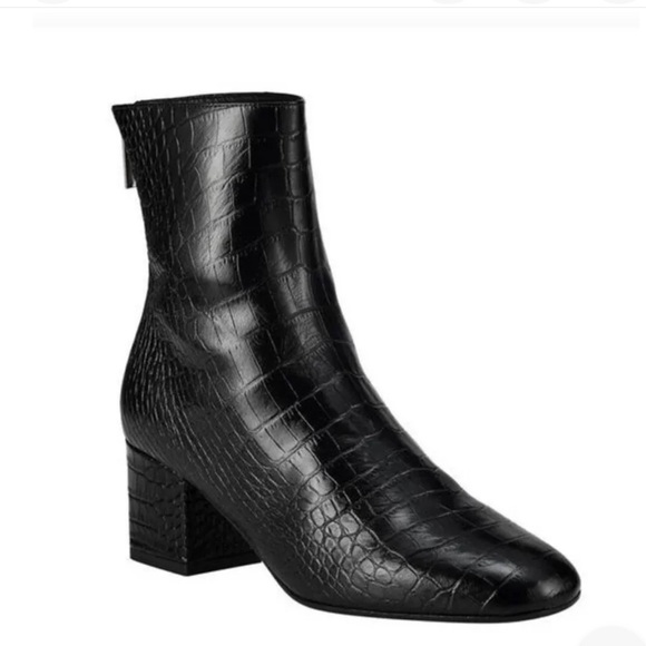 Tamara Mellon Vadim Crocodile Embossed Ankle Bootie - Picture 3 of 11